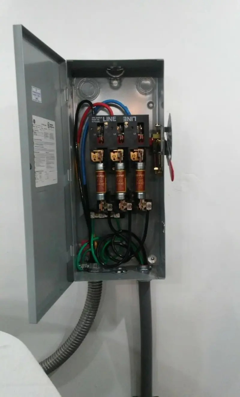 Three-phase disconnect switch installed for Electrical Wiring & Rewiring in Howell